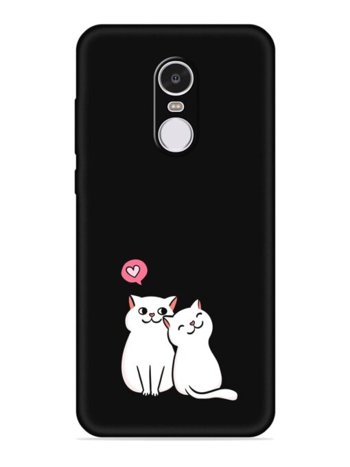 Cute Loving Cats Embossed Soft Silicone Case for Xiaomi Redmi Note 4 Zapvi