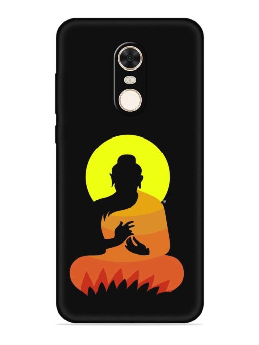 Buddha Art Black Embossed Soft Silicone Case for Xiaomi Redmi Note 5 Zapvi