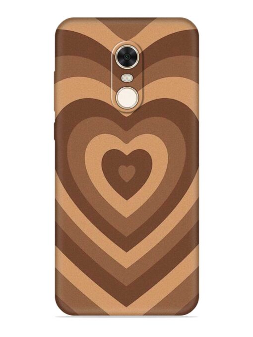 Brown Heart Embossed Soft Silicone Case for Xiaomi Redmi Note 5 Zapvi