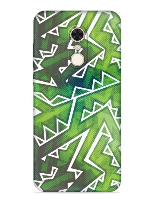 Green Graffiti Seamless Embossed Soft Silicone Case for Xiaomi Redmi Note 5 Zapvi