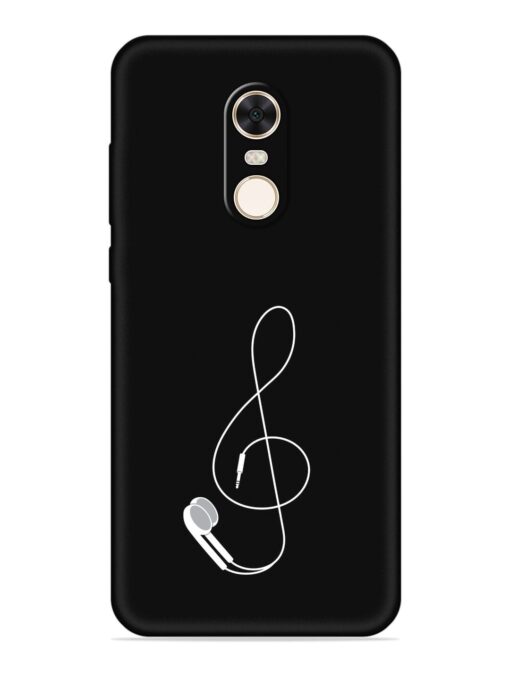 Music Earphone Vector Embossed Soft Silicone Case for Xiaomi Redmi Note 5