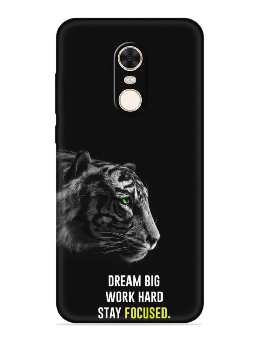 Dream Big Work Hard Embossed Soft Silicone Case for Xiaomi Redmi Note 5