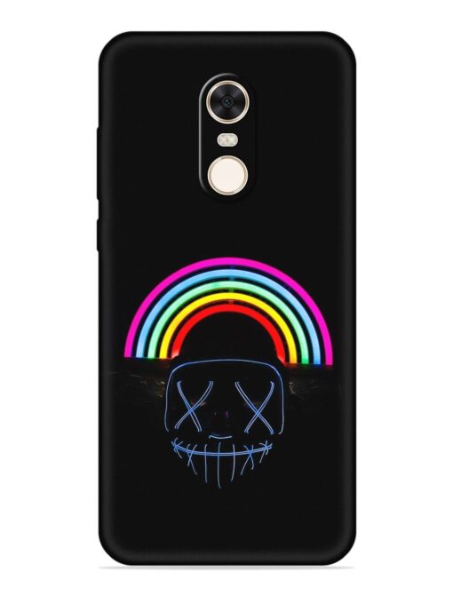 Mask Rainbow Embossed Soft Silicone Case for Xiaomi Redmi Note 5