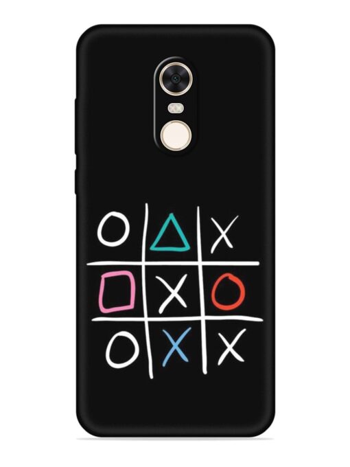 Super Neon Tic-Tac-Toe Embossed Soft Silicone Case for Xiaomi Redmi Note 5 Zapvi