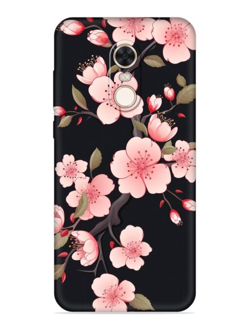 Cherry Blossom Embossed Soft Silicone Case for Xiaomi Redmi Note 5 Zapvi