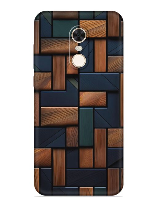 Wooden Background Cubes Embossed Soft Silicone Case for Xiaomi Redmi Note 5 Zapvi