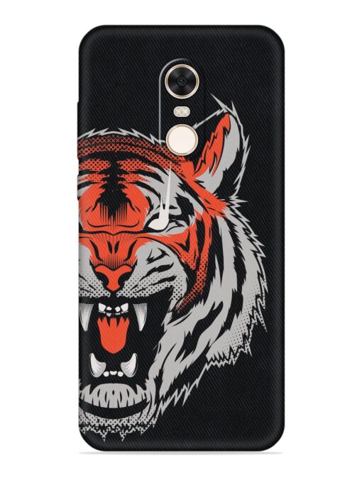 Tiger Aggression Embossed Soft Silicone Case for Xiaomi Redmi Note 5 Zapvi