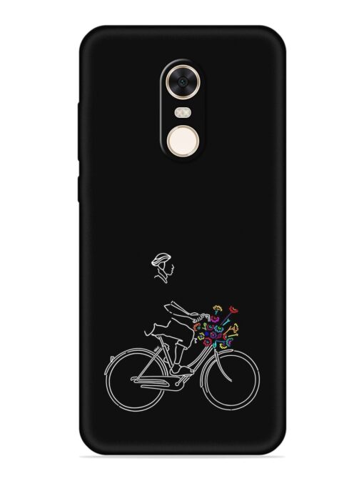 Minimalist Cycle Art Embossed Soft Silicone Case for Xiaomi Redmi Note 5 Zapvi