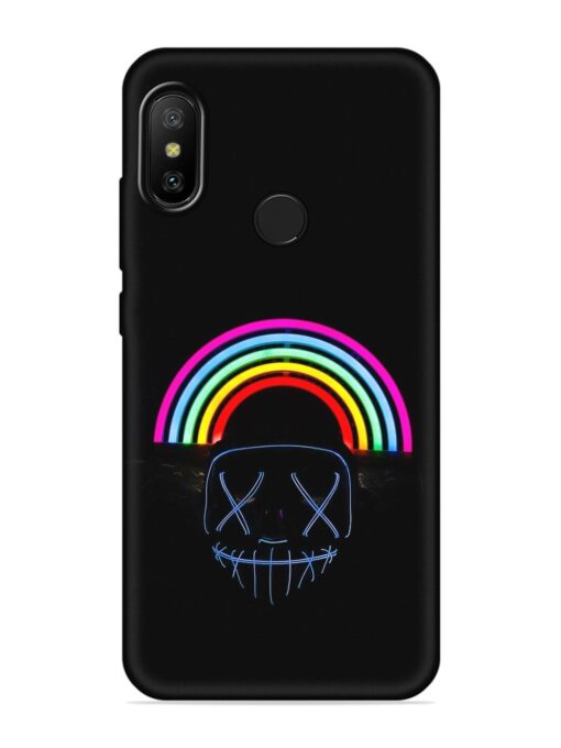 Mask Rainbow Embossed Soft Silicone Case for Xiaomi Redmi Note 5 Pro Zapvi