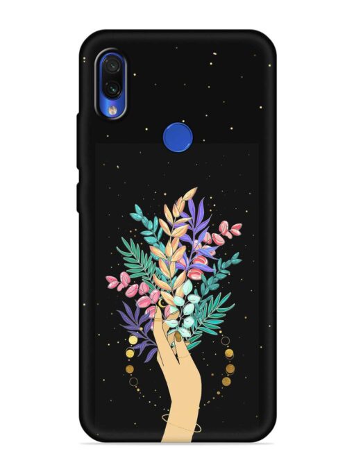 Flower On Hand Embossed Soft Silicone Case for Xiaomi Redmi Note 7 Zapvi