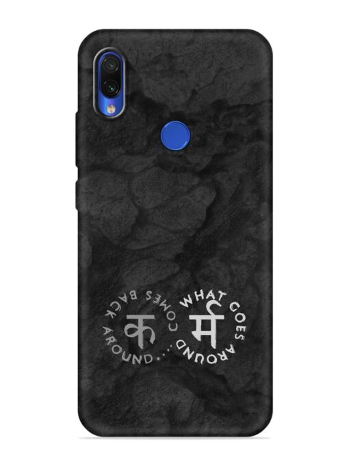 Karma Hindi Word Embossed Soft Silicone Case for Xiaomi Redmi Note 7 Zapvi