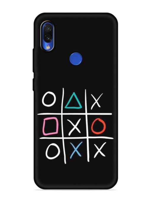 Super Neon Tic-Tac-Toe Embossed Soft Silicone Case for Xiaomi Redmi Note 7 Zapvi