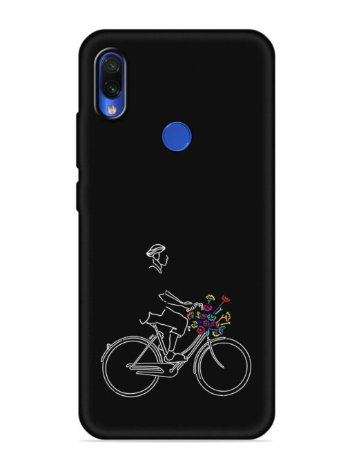 Minimalist Cycle Art Embossed Soft Silicone Case for Xiaomi Redmi Note 7 Zapvi