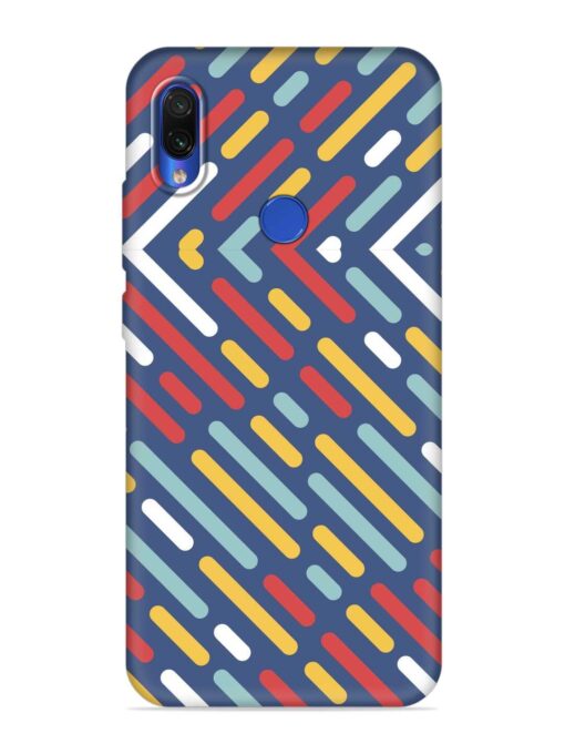 Colored Lines Embossed Soft Silicone Case for Xiaomi Redmi Note 7 Pro Zapvi