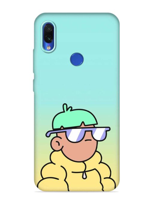 Doodles Cool Character Embossed Soft Silicone Case for Xiaomi Redmi Note 7 Pro