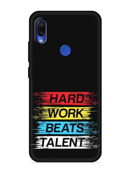 Hard Work Beats Embossed Soft Silicone Case for Xiaomi Redmi Note 7 Pro