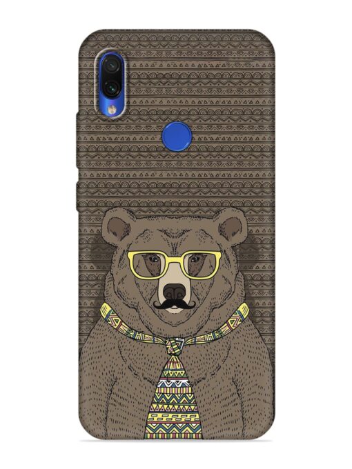 Grizzly Bear Embossed Soft Silicone Case for Xiaomi Redmi Note 7S