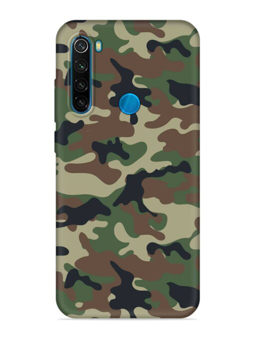 Army Military Camouflage Dark Green Embossed Soft Silicone Case for Xiaomi Redmi Note 8 Zapvi