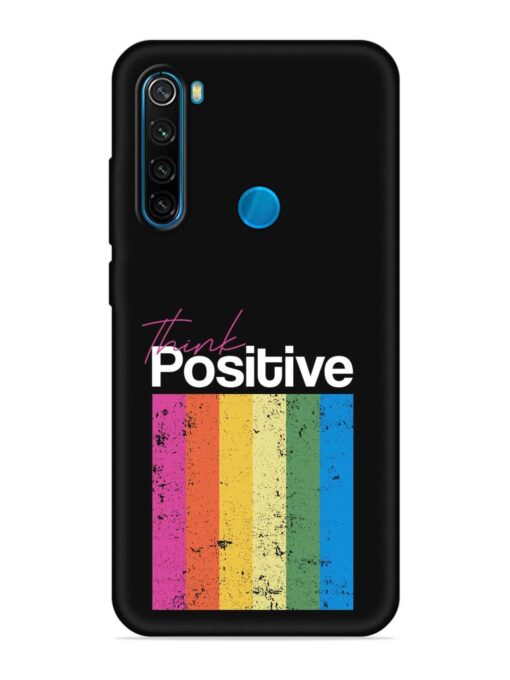 Think Positive Typography Embossed Soft Silicone Case for Xiaomi Redmi Note 8 Zapvi