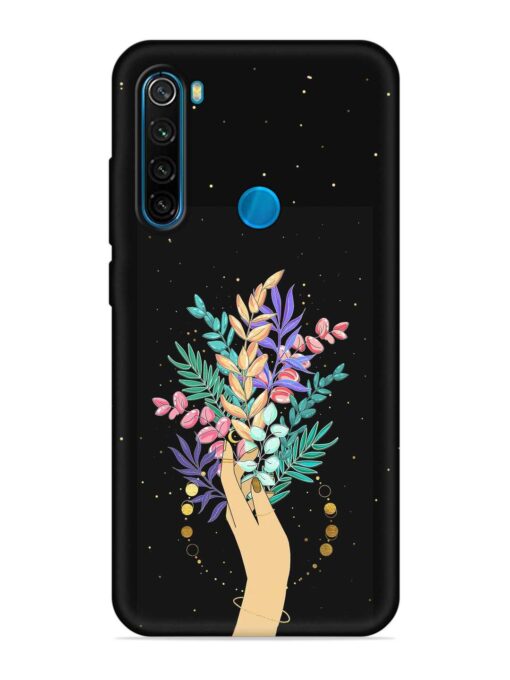 Flower On Hand Embossed Soft Silicone Case for Xiaomi Redmi Note 8 Zapvi