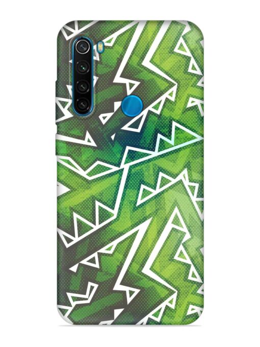 Green Graffiti Seamless Embossed Soft Silicone Case for Xiaomi Redmi Note 8