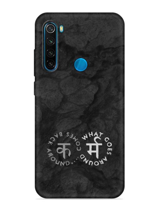 Karma Hindi Word Embossed Soft Silicone Case for Xiaomi Redmi Note 8