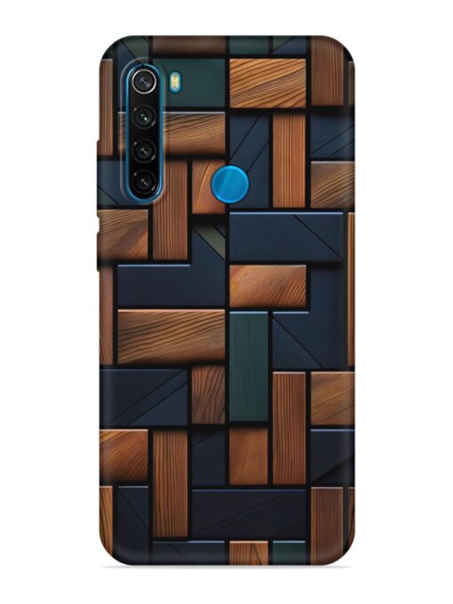 Wooden Background Cubes Embossed Soft Silicone Case for Xiaomi Redmi Note 8 Zapvi