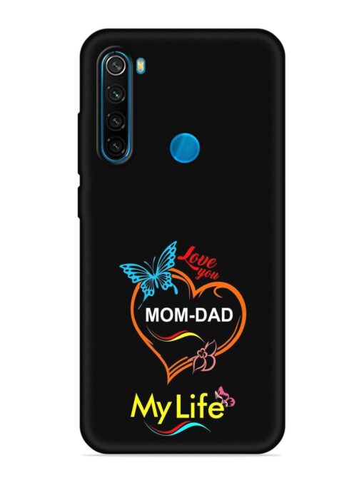 Love You Mom Dad Embossed Soft Silicone Case for Xiaomi Redmi Note 8 Zapvi