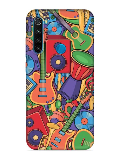 Colorful Music Art Embossed Soft Silicone Case for Xiaomi Redmi Note 8