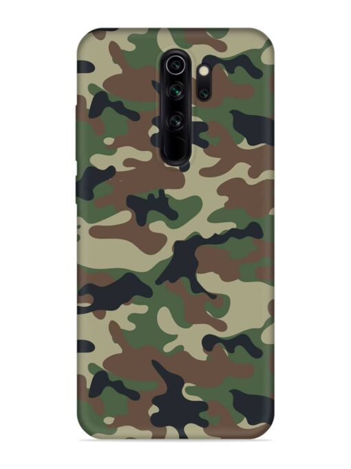 Army Military Camouflage Dark Green Embossed Soft Silicone Case for Xiaomi Redmi Note 8 Pro