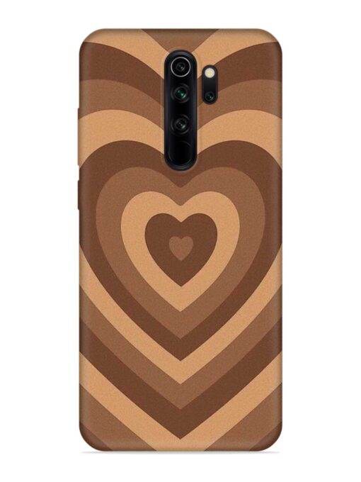 Brown Heart Embossed Soft Silicone Case for Xiaomi Redmi Note 8 Pro