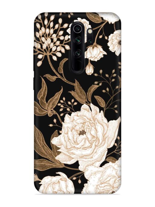 Peonies Roses Floral Embossed Soft Silicone Case for Xiaomi Redmi Note 8 Pro Zapvi