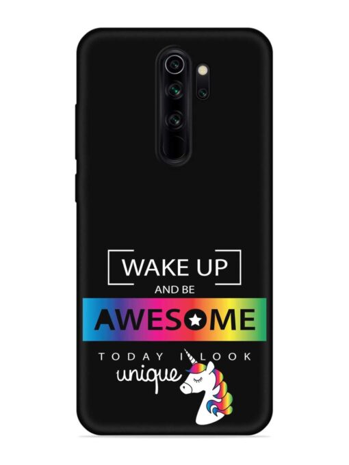 Inspirational Quote Unicorn Embossed Soft Silicone Case for Xiaomi Redmi Note 8 Pro