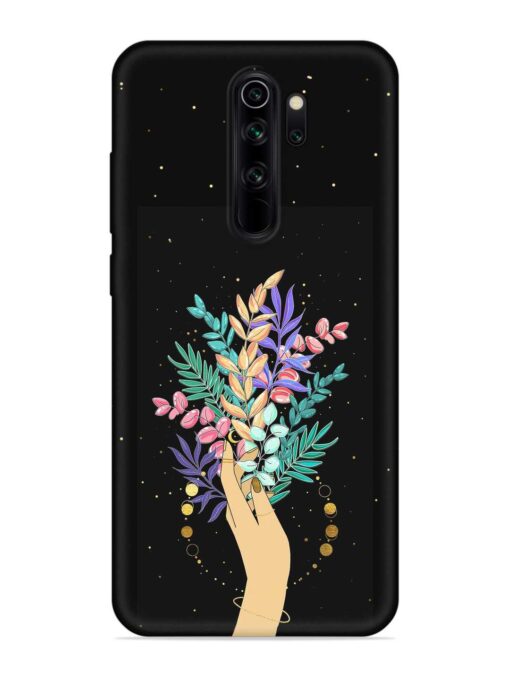 Flower On Hand Embossed Soft Silicone Case for Xiaomi Redmi Note 8 Pro Zapvi