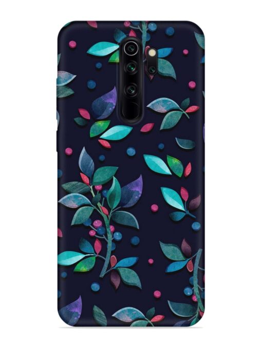 Decorative Watercolor Flower Embossed Soft Silicone Case for Xiaomi Redmi Note 8 Pro