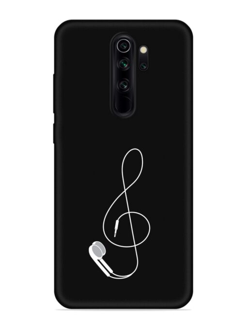 Music Earphone Vector Embossed Soft Silicone Case for Xiaomi Redmi Note 8 Pro