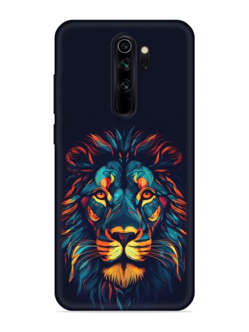 Colorful Lion Embossed Soft Silicone Case for Xiaomi Redmi Note 8 Pro