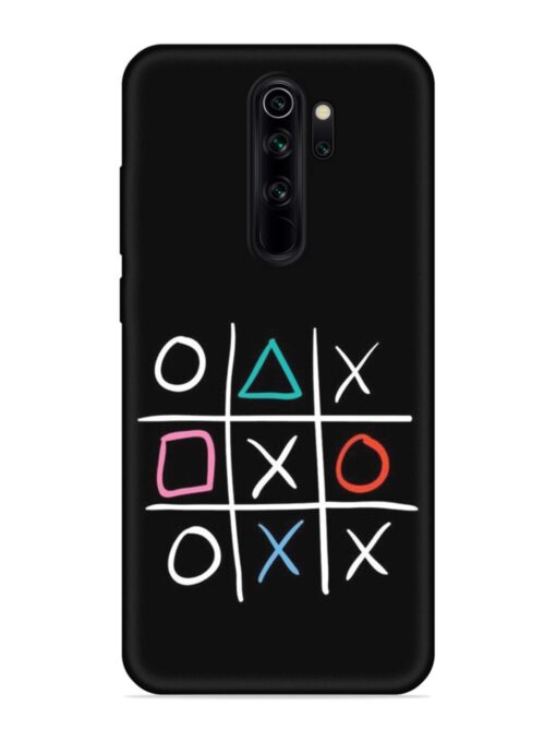 Super Neon Tic-Tac-Toe Embossed Soft Silicone Case for Xiaomi Redmi Note 8 Pro Zapvi