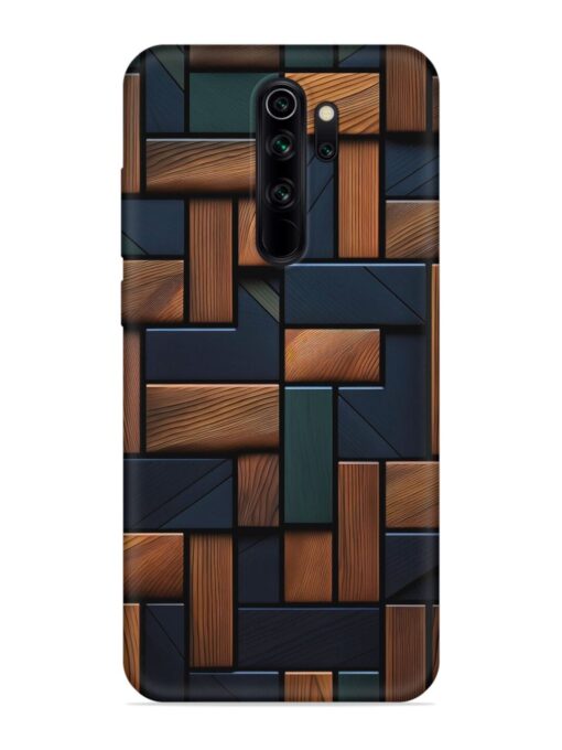 Wooden Background Cubes Embossed Soft Silicone Case for Xiaomi Redmi Note 8 Pro Zapvi