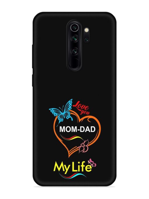 Love You Mom Dad Embossed Soft Silicone Case for Xiaomi Redmi Note 8 Pro