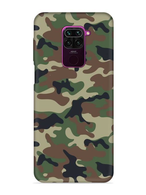 Army Military Camouflage Dark Green Embossed Soft Silicone Case for Xiaomi Redmi Note 9