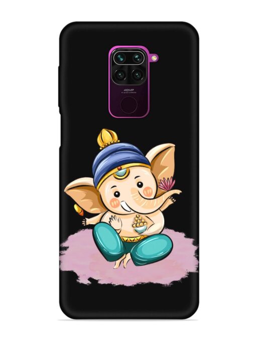 Bal Ganesh Vector Art Embossed Soft Silicone Case for Xiaomi Redmi Note 9 Zapvi