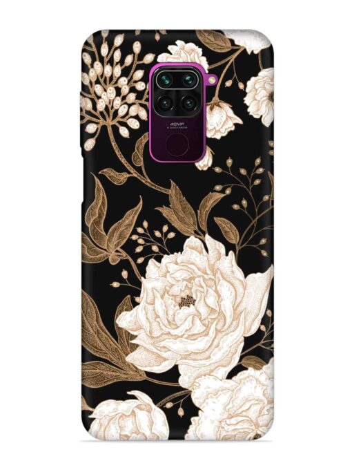 Peonies Roses Floral Embossed Soft Silicone Case for Xiaomi Redmi Note 9 Zapvi