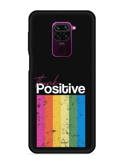 Think Positive Typography Embossed Soft Silicone Case for Xiaomi Redmi Note 9