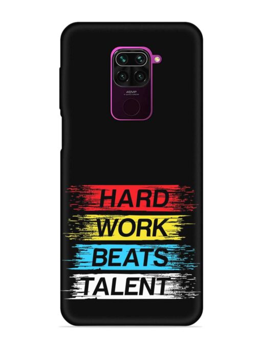 Hard Work Beats Embossed Soft Silicone Case for Xiaomi Redmi Note 9