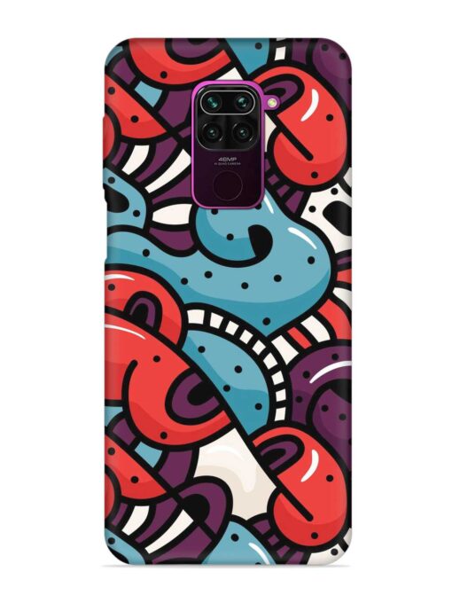 Seamless Backdrop Colorful Embossed Soft Silicone Case for Xiaomi Redmi Note 9