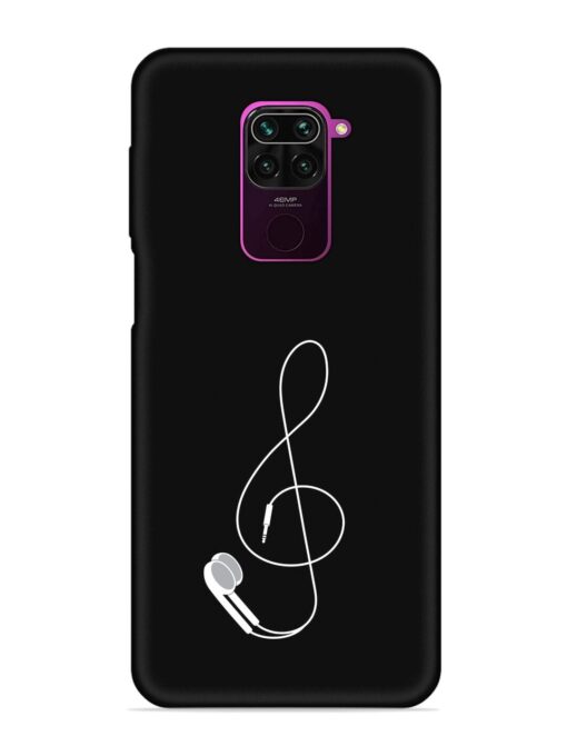 Music Earphone Vector Embossed Soft Silicone Case for Xiaomi Redmi Note 9