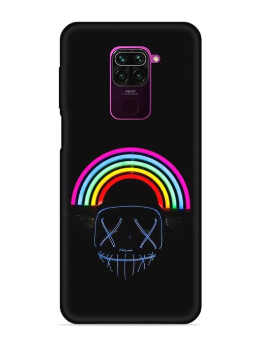 Mask Rainbow Embossed Soft Silicone Case for Xiaomi Redmi Note 9 Zapvi