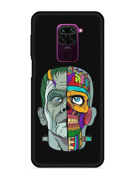 Men Vs Skull Embossed Soft Silicone Case for Xiaomi Redmi Note 9 Zapvi