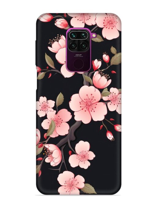 Cherry Blossom Embossed Soft Silicone Case for Xiaomi Redmi Note 9